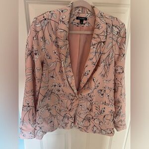 Roz & Ali Pink Floral Blazer